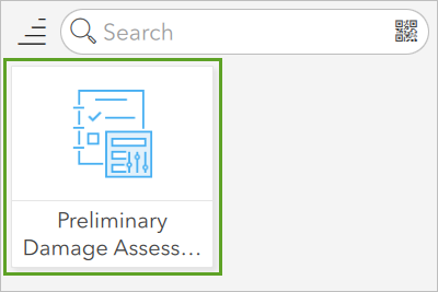 Preliminary Damage Assessment Survey in the My Surveys menu