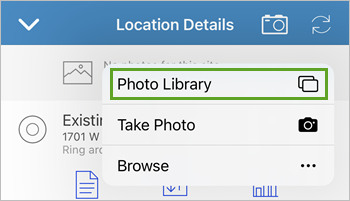 Photo Library option