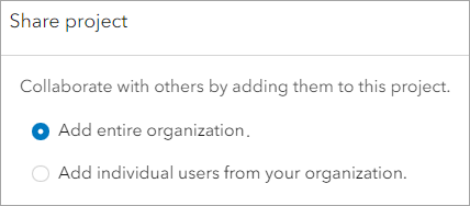 Add entire organization option