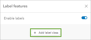 Add label class button