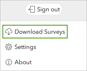 Download Surveys button