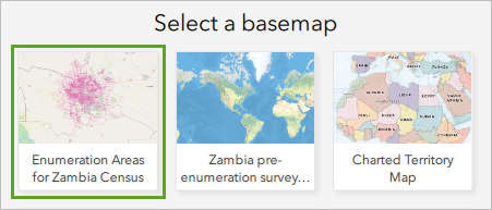 Select a basemap window