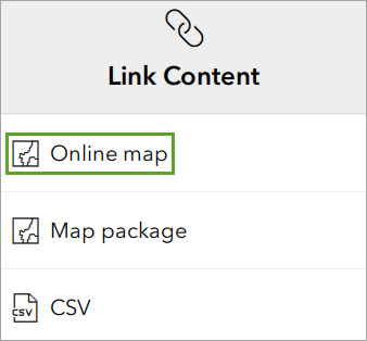 Online map option