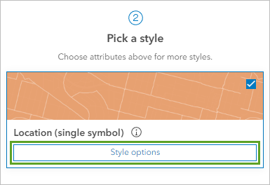 Style options button