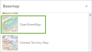 OpenStreetMap basemap