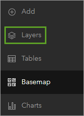 Layers button on Contents toolbar