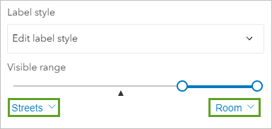 Visible range set from Streets to Room