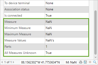 Measure fields in the pop-up