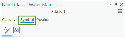 Symbol tab in the Label Class pane