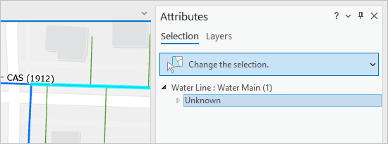 Selected feature described as Unknown in the Attributes pane