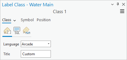 Class and Label expression tabs in the Label Class pane