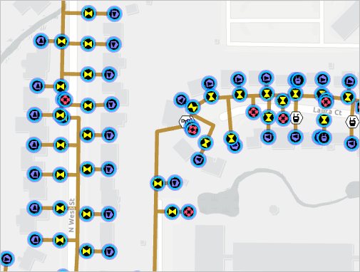 Map of utility network data