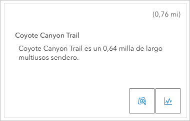 Coyote Canyon Trail card in Spanish