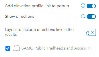 Show directions option