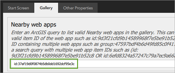 Nearby web apps option