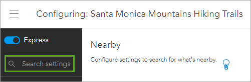 Search settings option