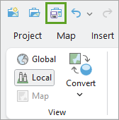 Save Project button on the Quick Access Toolbar