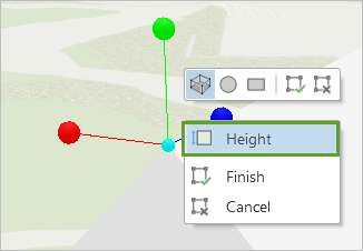 Height in contextual menu for x,y,z handle
