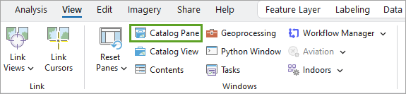 Catalog Pane button