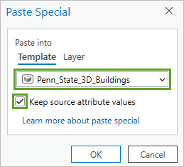 Paste Special window