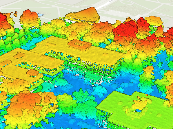 View of lidar layer at an angle