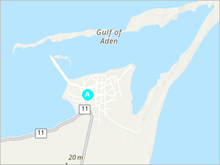 Match candidate location on the coast of Somalia
