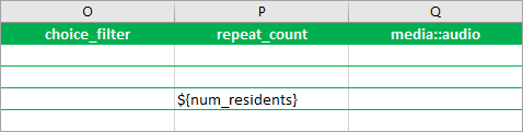 Number of times to repeat set to the number of residents question