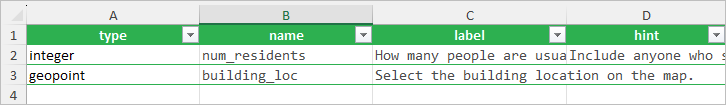 Completed geopoint question