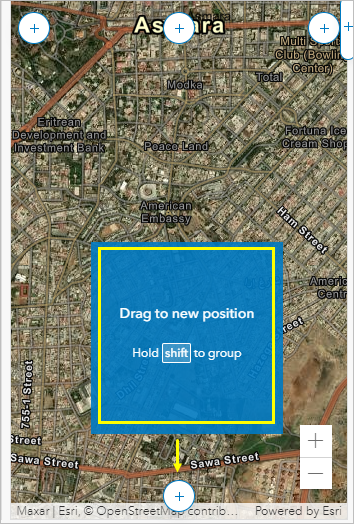 Dragging list element to bottom docking position of the map element