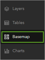 Basemap button on the Contents toolbar