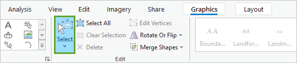 Select button on the Graphics tab of the ribbon