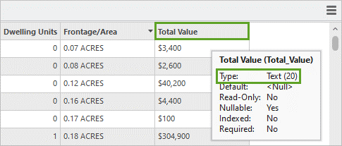 Total Value field type
