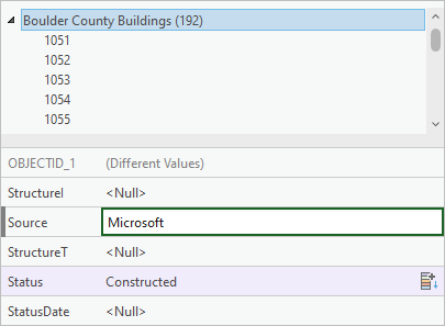 Source set to Microsoft in the Attributes pane