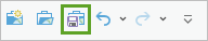 Save button on the Quick Access Toolbar