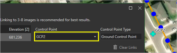 Control Point set to GCP2