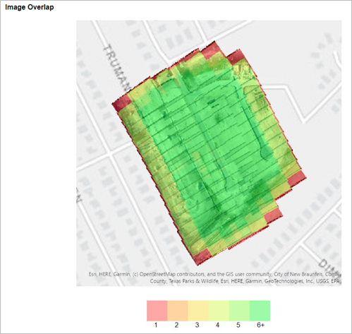 The Image Overlap subsection of the processing report