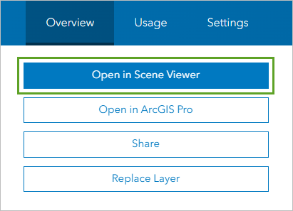 the Open in Scene Viewer button