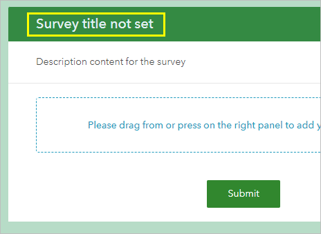 Survey title not set on the survey