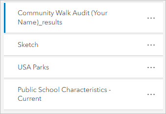 The Community Walk Audit_results layer selected in the Layers pane