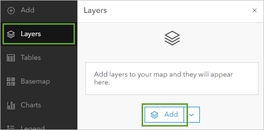 Add button in the Layers pane