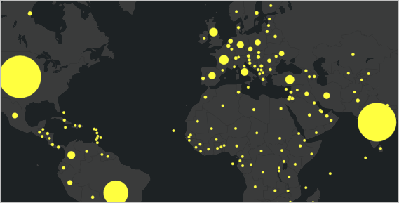 Map with the Dark Gray Canvas basemap