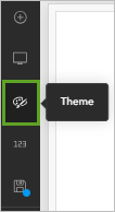 Theme on the dashboard toolbar