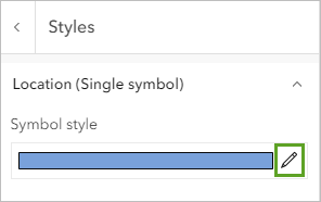 Edit button for the symbol style