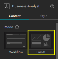 The Preset workflow mode