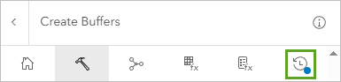 History tab on the Analysis pane