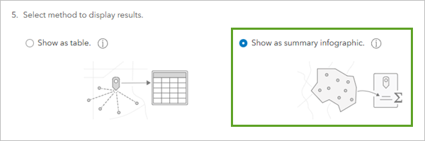 Show as summary infographic option