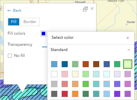 Fill colors option