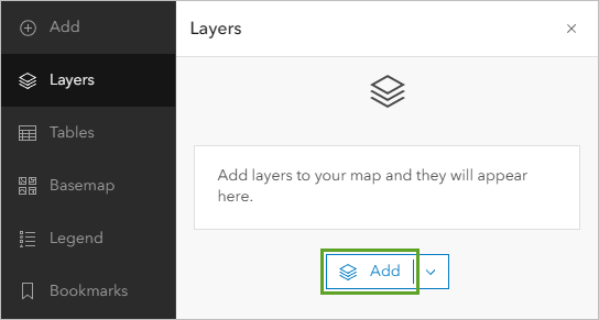 Add button in the Layers pane