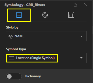 Set Symbol Type to Location (Single Symbol)