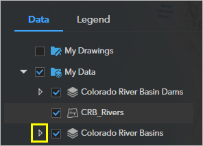 The Colorado River Basins layer expansion arrow